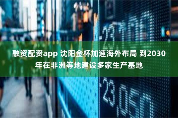 融资配资app 沈阳金杯加速海外布局 到2030年在非洲等地建设多家生产基地
